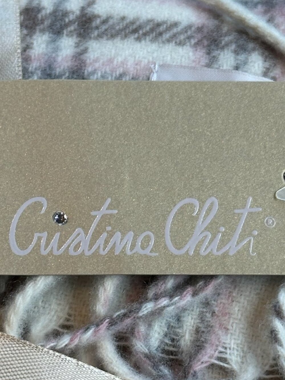 Cristina Chiti 100% Cashmere Plaid Scarf - Made in Italy - Picture 3 of 4